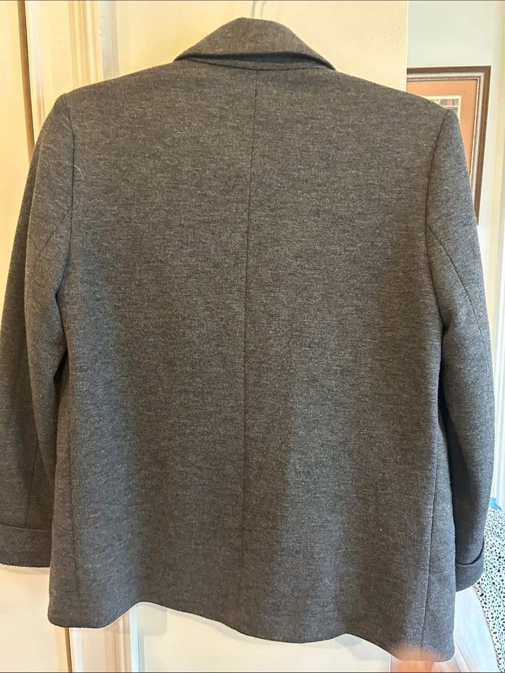 Topshop Charcoal Gray Knit Blazer Jacket - Picture 5 of 5